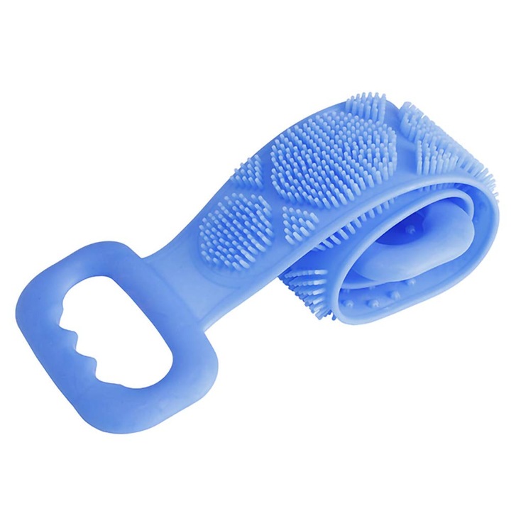 Enforose fürdőszivacs, dupla fogantyús, gyengéd hámlasztás, vérkeringés serkentés, kék színű