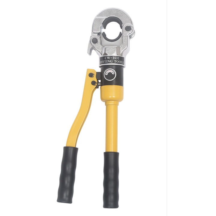 Cleste hidraulic, 8 tone forta de presare, cap rotativ 360, set inserturi 16-32mm