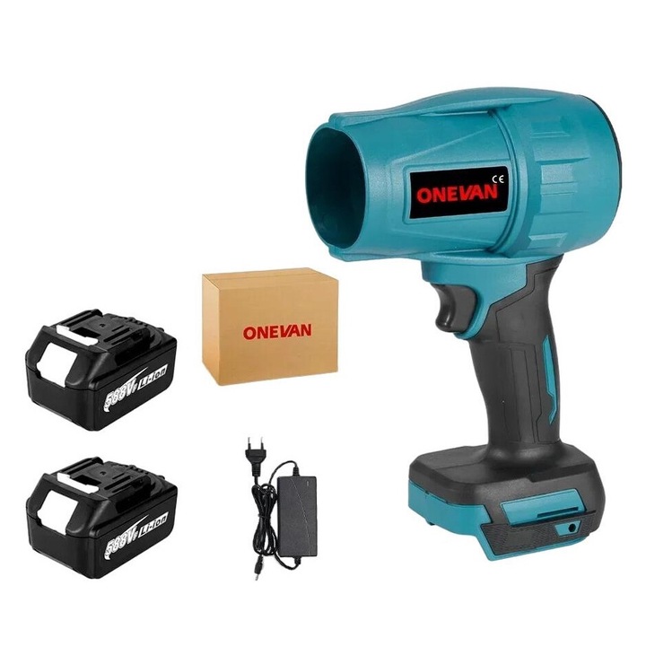 Suflanta electrica Turbo, 2000W, 200 m/s, set 2 baterii 588VF, incarcator EU, cutie