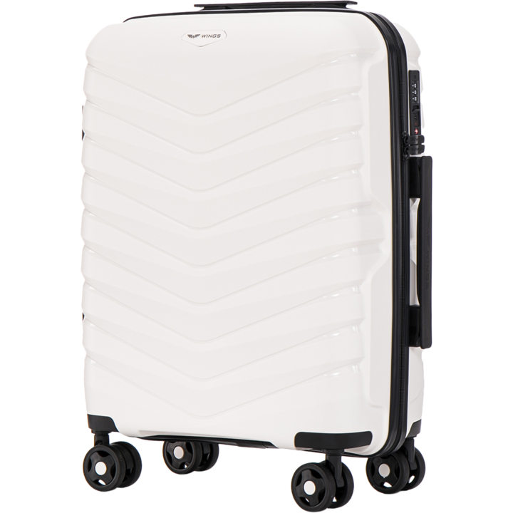 Troler cabina Wings Phoenix 56x41x21.5 cm polipropilena alb