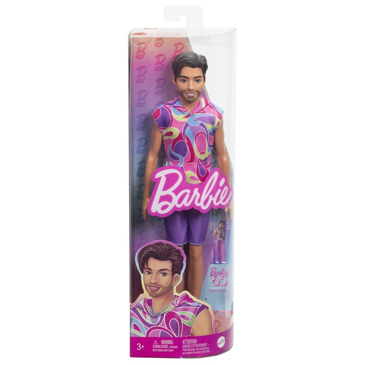 Кукла Barbie Fashionistas - Брюнет момче с брада и тениска с качулка