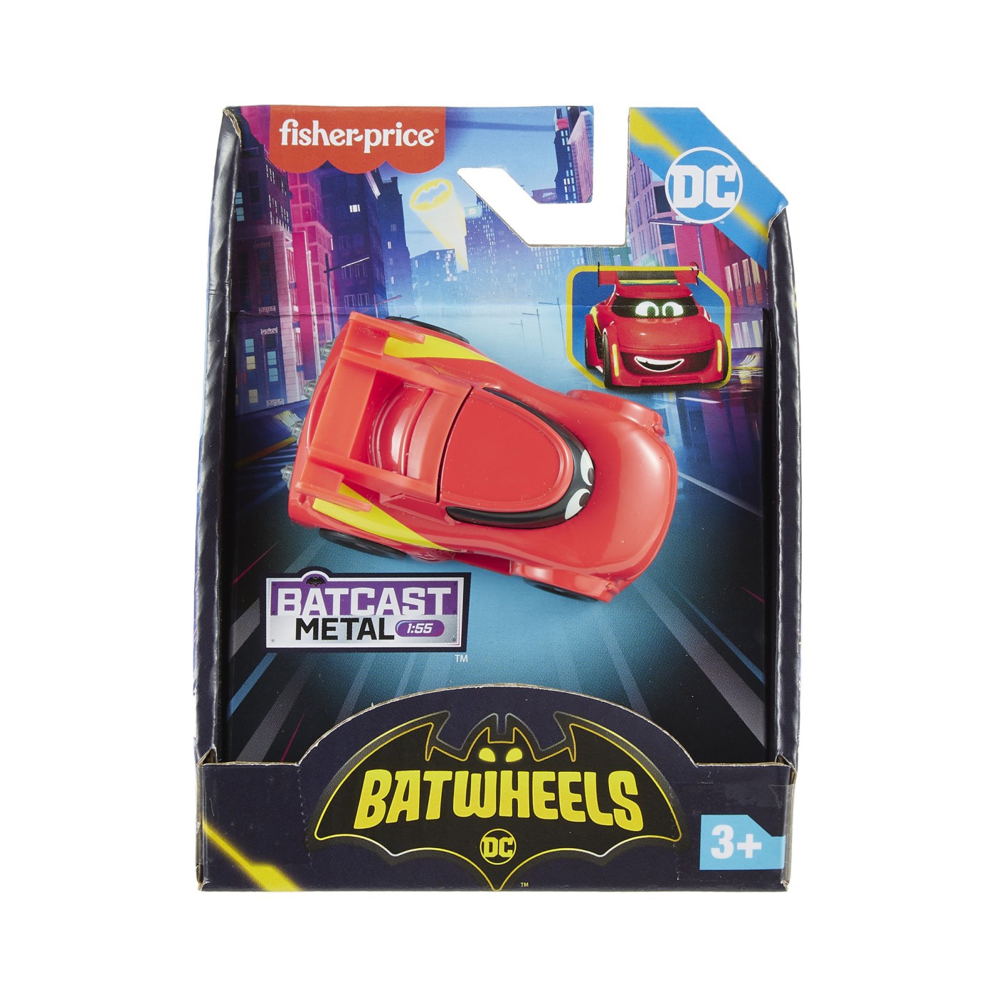 Masinuta metalica Fisher Price Batwheels - Masina de curse Redbird, 1:55