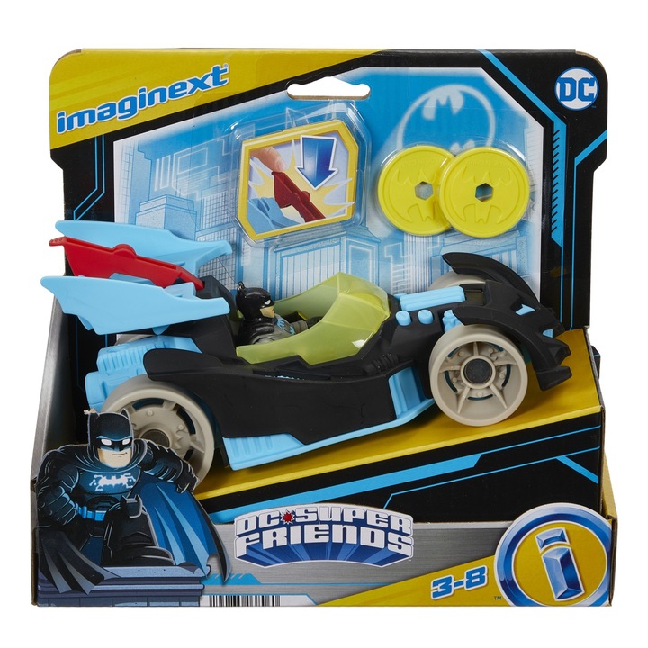 Количка Fisher Price Imaginext DC Super Friends, Batman with Gray Suit