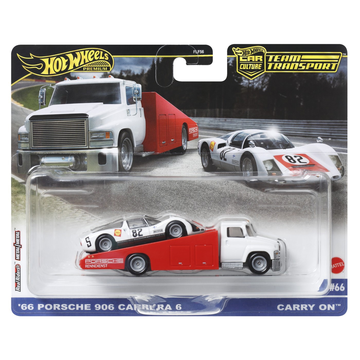 Set masinute Hot Wheels Car Culture - Team transport, Porsche Carrera 906, 1:64