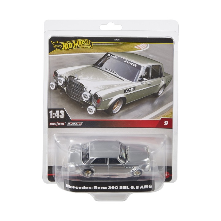 Количка Hot Wheels Premium, Real Riders Pop Culture, Mercedes Benz 300 Sel 6.8 Amg, 1:43