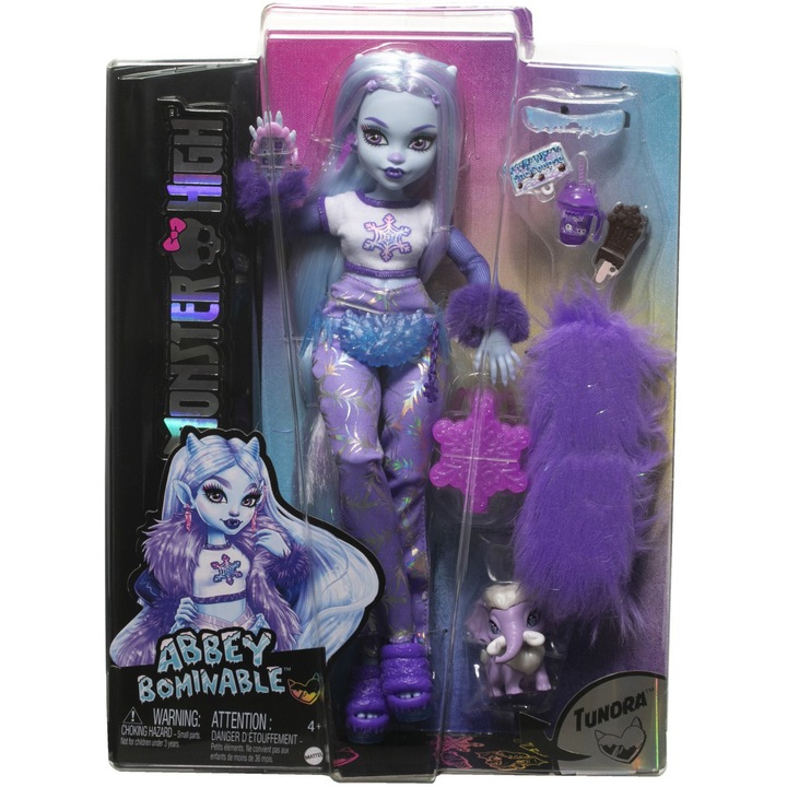 Кукла Monster High - Abbey Bominable и домашен любимец Tundra
