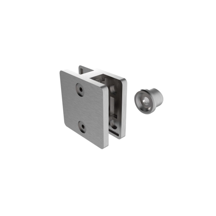 Maner Sticla Conector model 21x priza Phi 42 60x60 otel inoxidabil aisi 316 finisaj satinat pentru sticla 6-10, 76