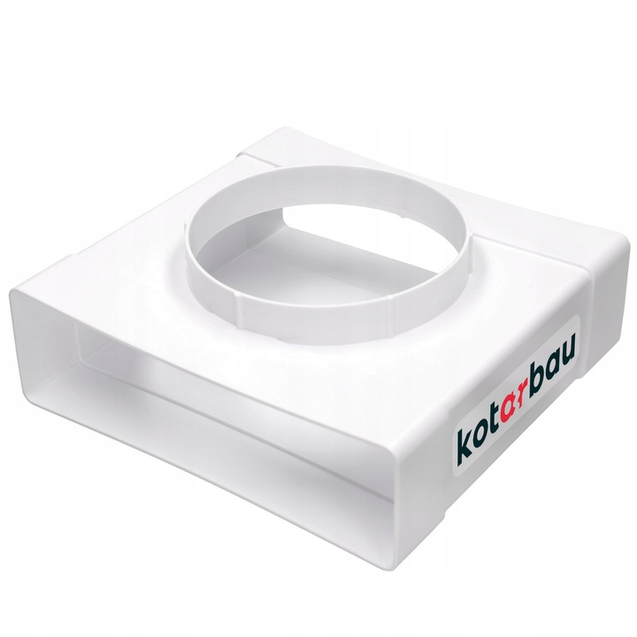 Conector ventilatie, Kotarbau, Plastic, 204x60mm, Diametru 125mm, Alb