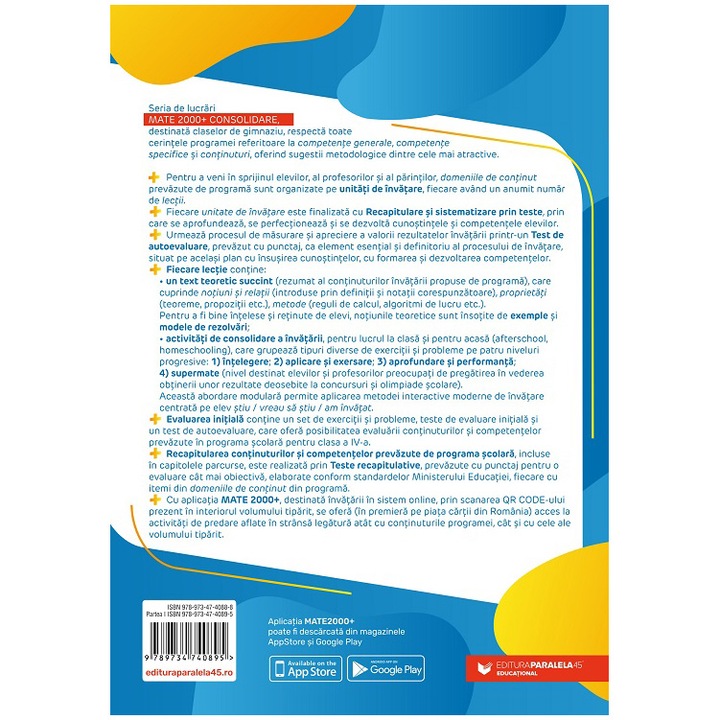 Mate consolidare. Cls. V. Partea I. 2024-2025, Zaharia