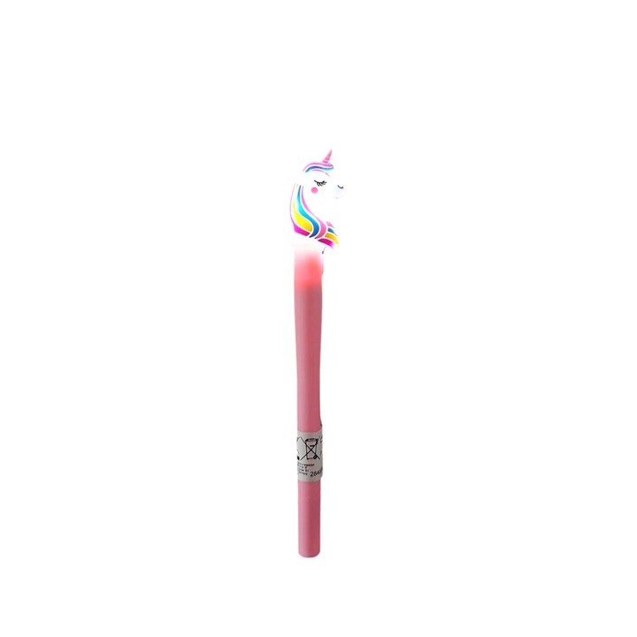 Pix Unicorn roz cu Led, mina albastra