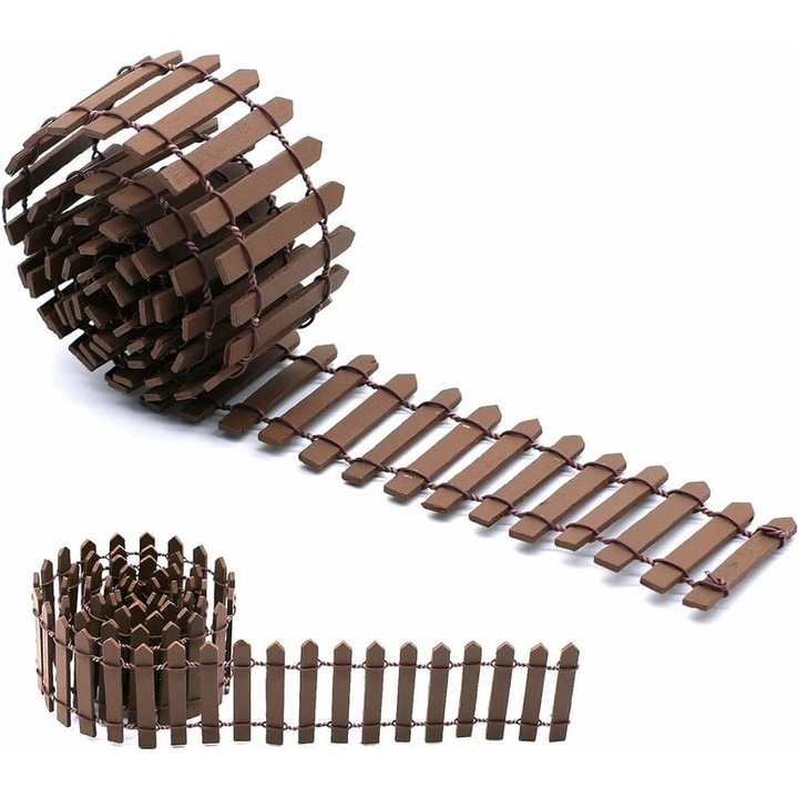 Гъвкава миниатюрна пластмасова ограда за декорация, 30x45см