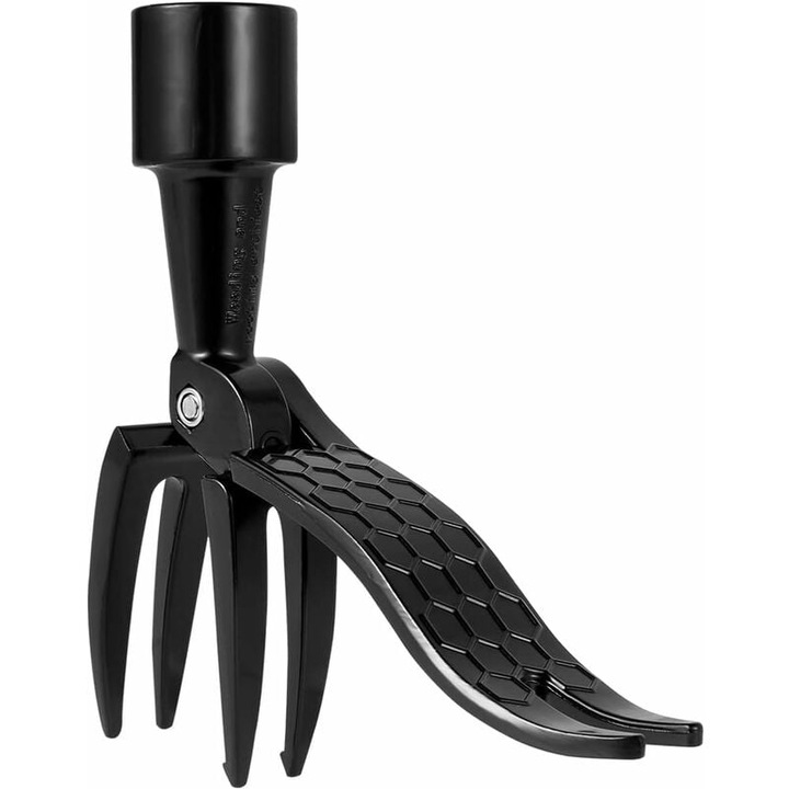 Gyomláló, longziming, acél, 300°C-nak ellenálló, 20,32 x 17,78 x 2,54 cm, fekete