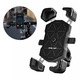Suport telefon bicicleta, motocicleta, trotineta, scuter, bicicleta electrica, e-bike, MTB, compatibil cu telefoane pana la 18.3 cm lungime, rotativ 360 grade, montare ghidon, rezistent la apa