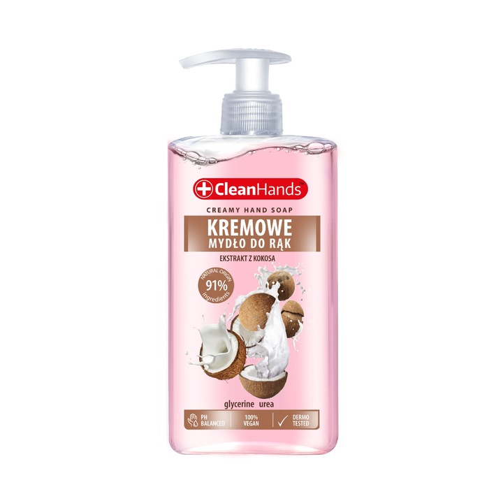 Течен сапун с екстракт от кокос, 300 мл, 91% натурални съставки