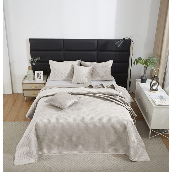 Cuvertura Spod Igly i Nitki, 240x260cm, Bej Deschis, Poliester