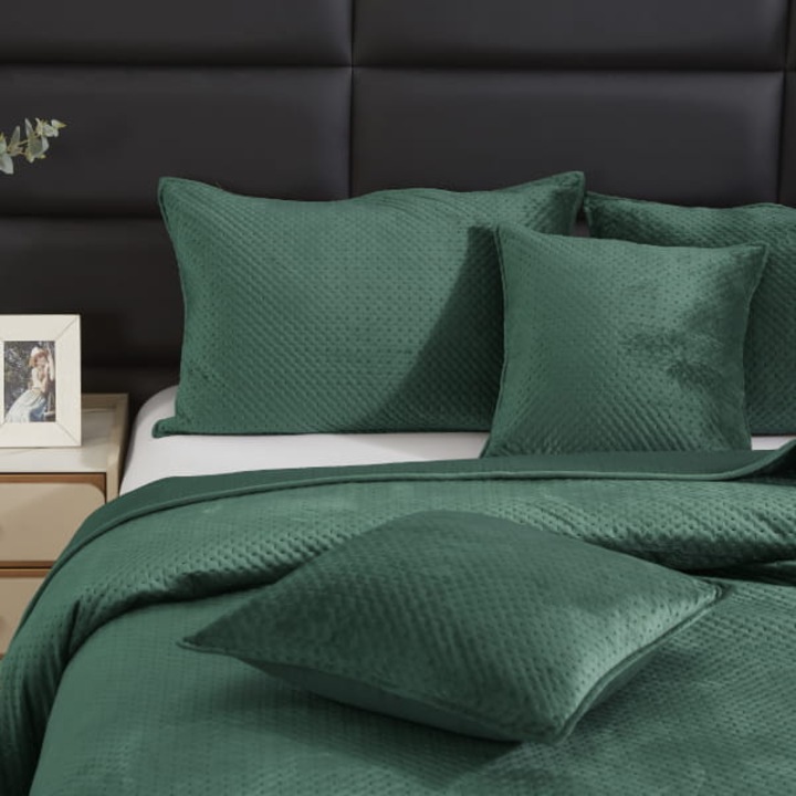 Кадифено одеяло Пиката Мая, Тъмнозелено, 160х220 см