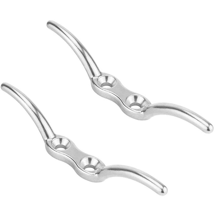 Устойчива кабелна скоба, Enforose, от морска неръждаема стомана 316, комплект от 2 броя, лесен монтаж, сребрист цвят