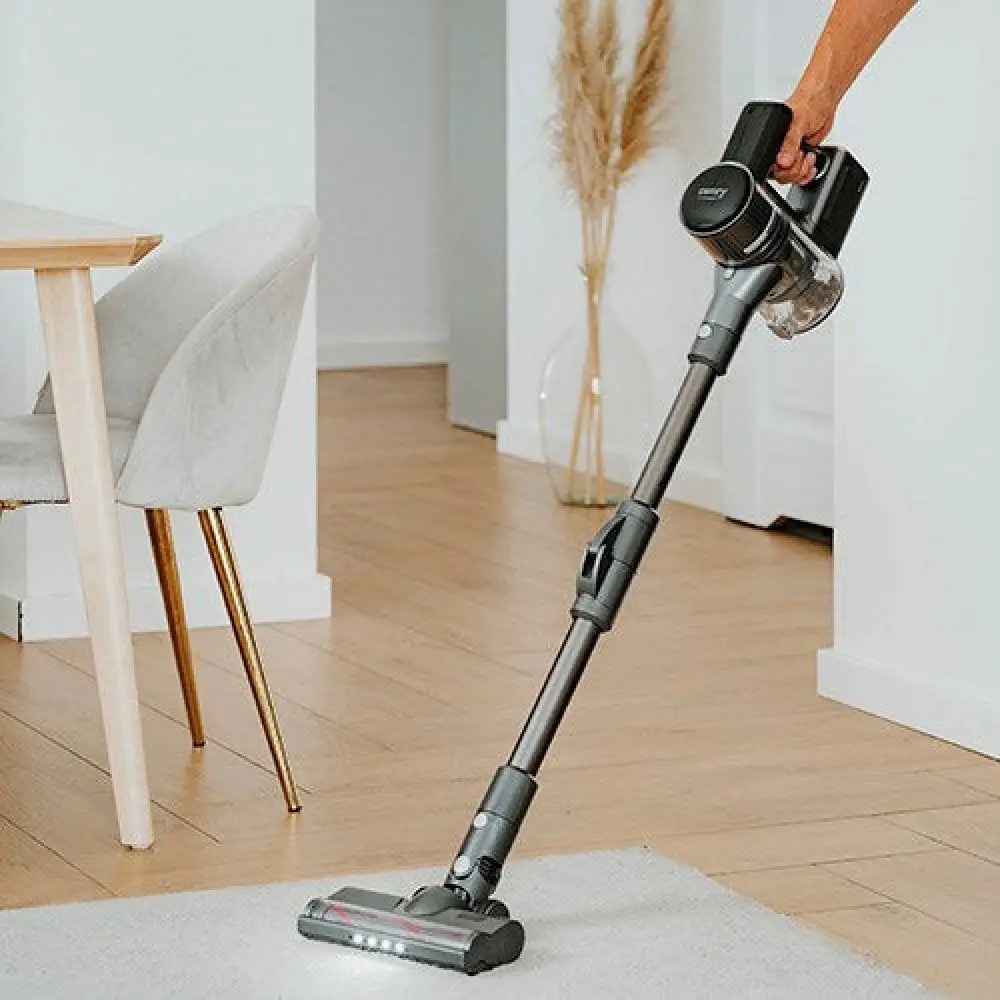 Aspirator vertical CAMRY PRO, motor fara perii, 400W, 2 acumulatori, 100 minute autonomie, 0,6L