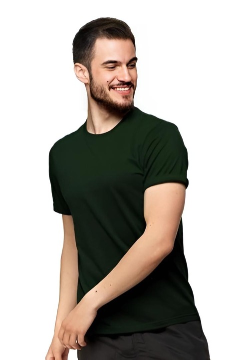 Tricou barbati, Moraj, Bumbac, Kaki inchis, M INTL