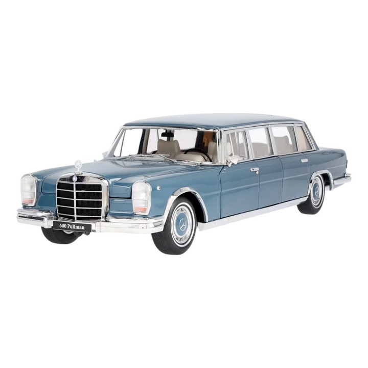 Mercedes W100 600 Pullmann modellautó 1:18, kék