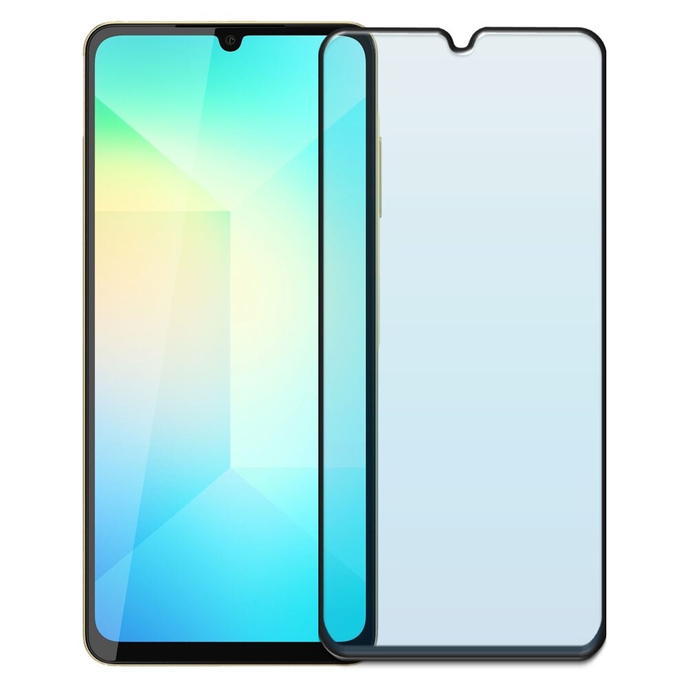 Folie din sticla securizata pentru Samsung Galaxy A06, HAMSTERBOX Glass Shield, Protectie completa ecran, Full face, Aplicare rapida, Case Friendly, Transparenta