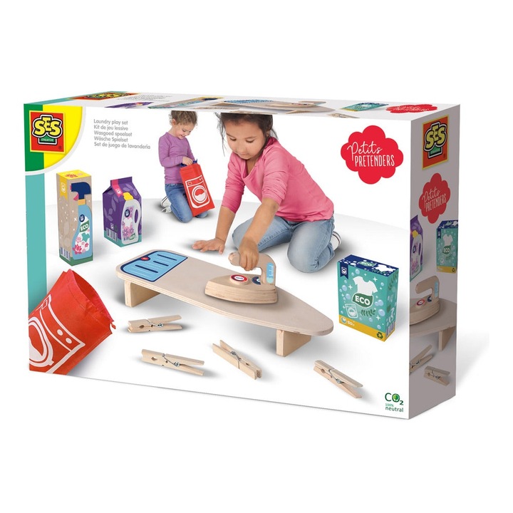 Комплект за игра с пране, SES Creative, тема за дома, 3+ години