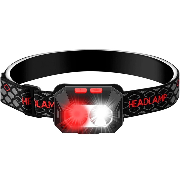 Челник 1000 лумена, Longziming, 6 режима, водоустойчив IPX4, 3000mAh батерия, черен