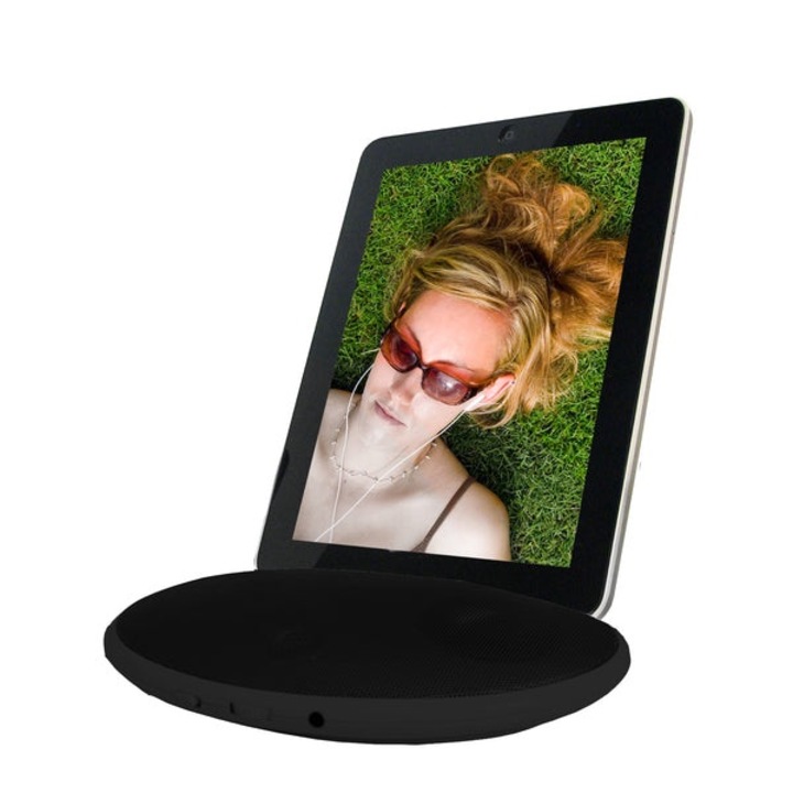Свръхзвуков високоговорител за iPad, MID/таблет и MP3, черен, лек дизайн