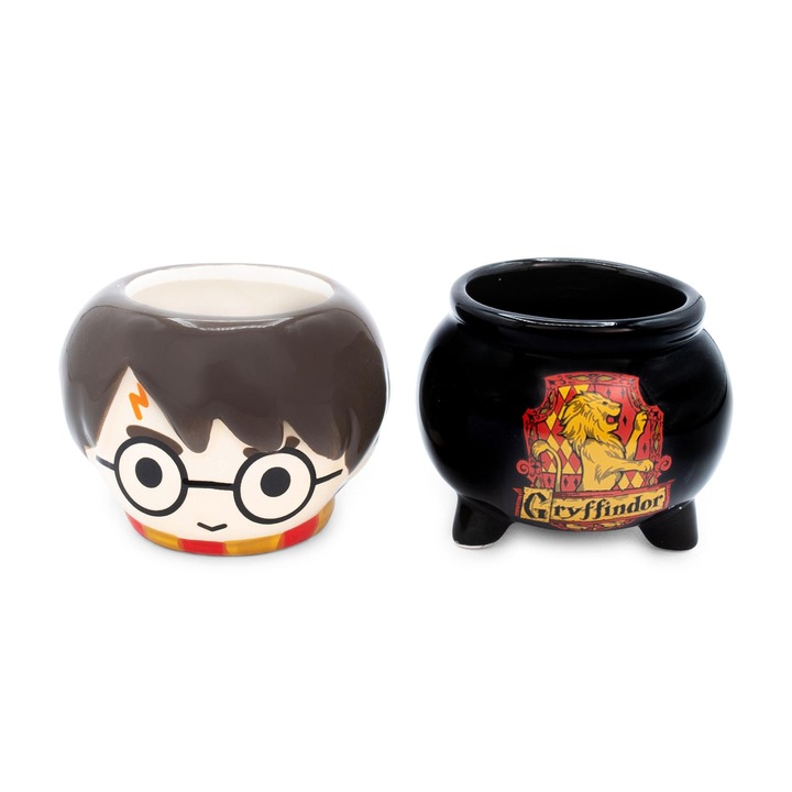 Комплект от 2 мини чаши Harry Potter, Silver Buffalo, Ceramic, Multicolor