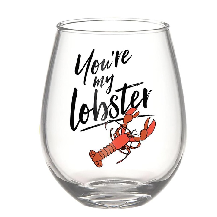 Üzenetes pohár, Silver Buffalo, üveg, 590ml, átlátszó