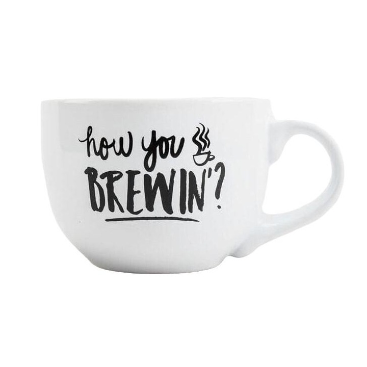 Чаша, Friends, Ceramica, How Your Brewing, 700 ml, Бяла