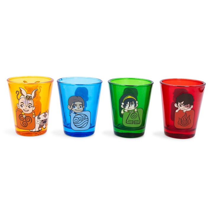 4 darabos Avatar: Az utolsó léghajlító Chibi szemüveg szett, 50 ml