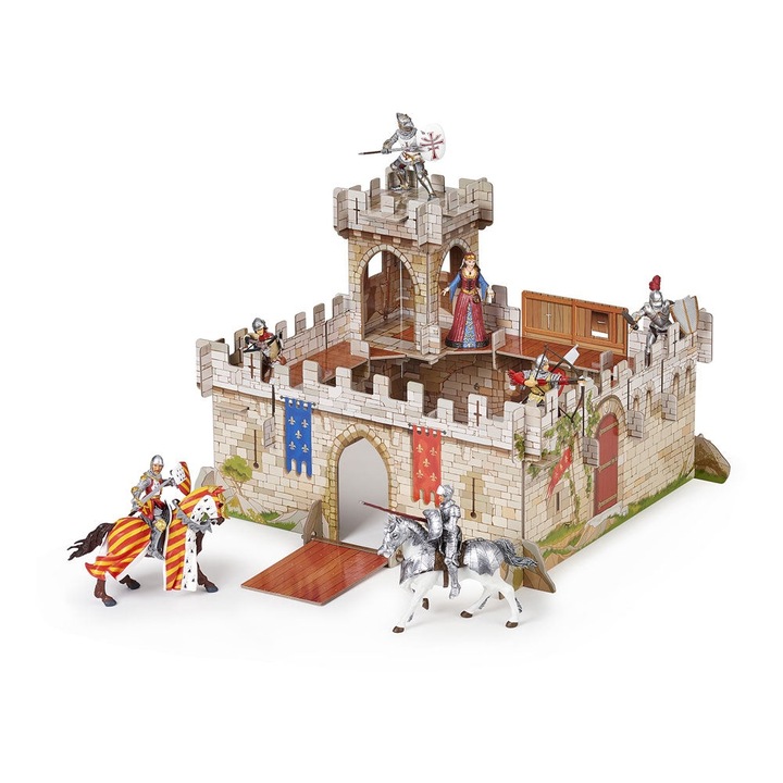 Puzzle 3D Castelul Printului Philip, PAPO, multicolor, 580x305x405mm, pentru copii de 3 ani si peste