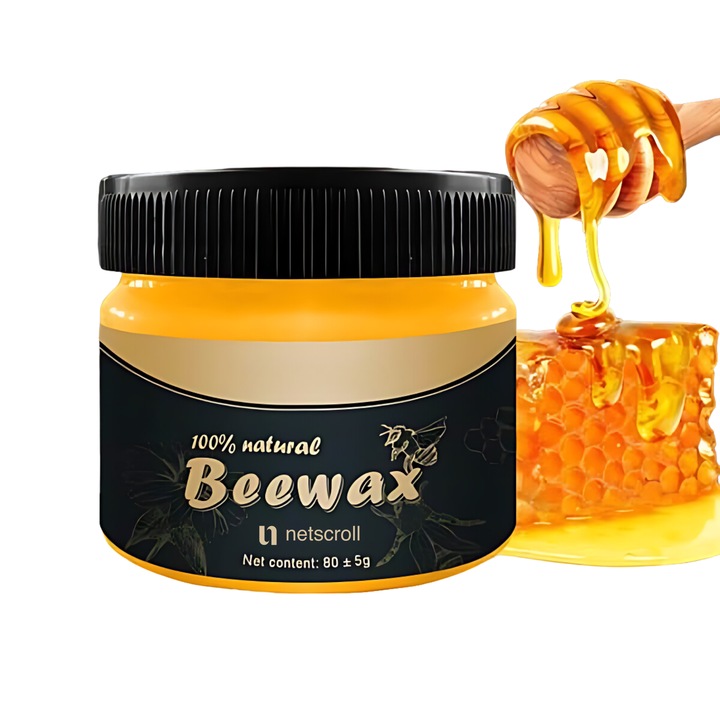 Натурален восък за възстановяване на дървени мебели NetScroll, прозрачен, 85 g, предпазва от вода и влага
