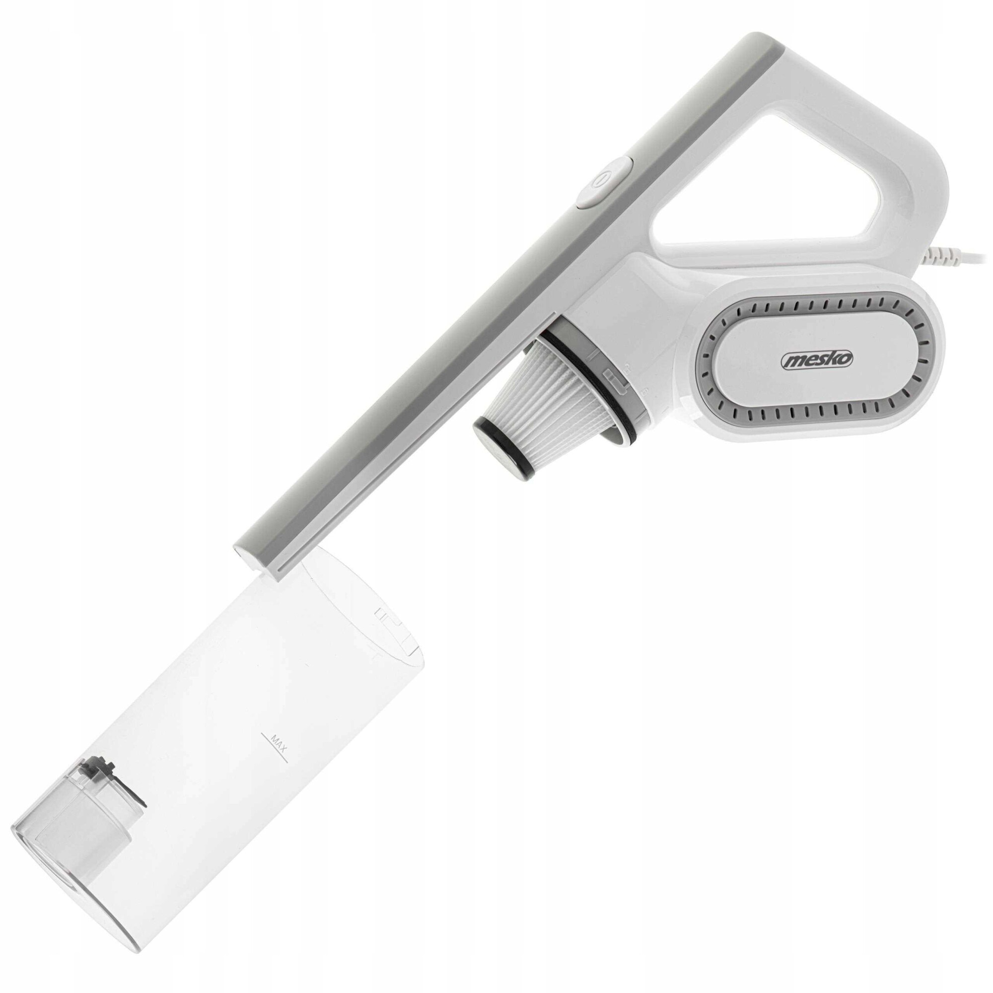Aspirator vertical 2 in 1, Mesko MS7058, ciclonic, 400 W, 220-240 V, 0.5L, 7 m cablu, Alb