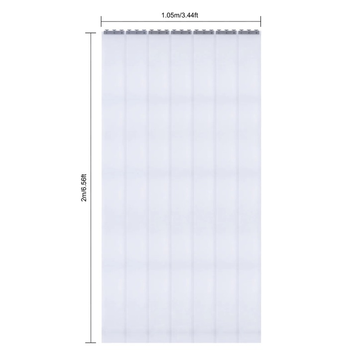 Perdea usa, PVC, impermeabila, rezistente la temperatura, 1.05m