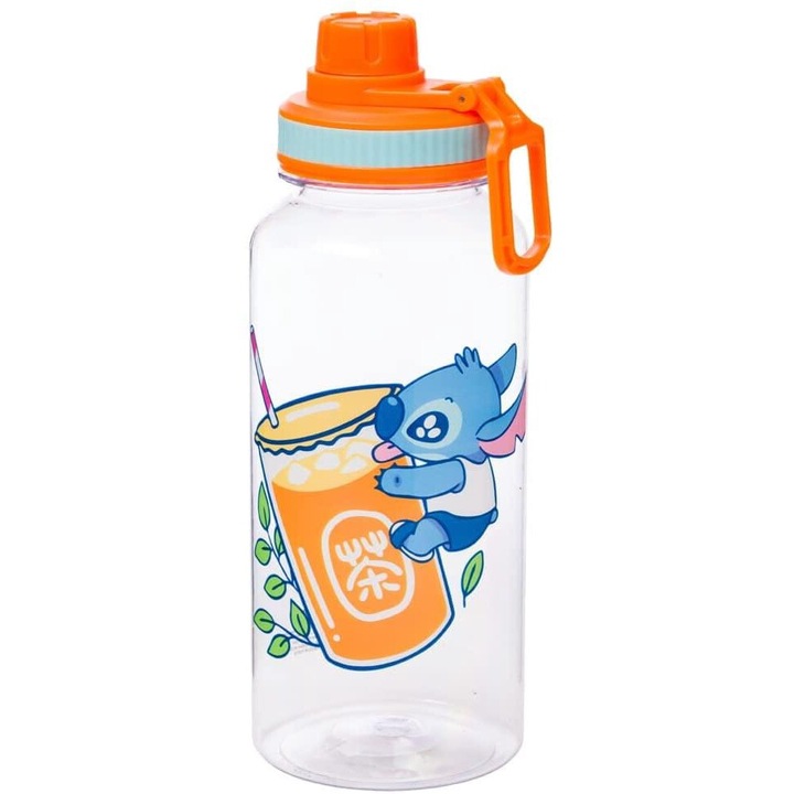 Disney Lilo & Stitch пластмасова бутилка, с усукваща се капачка, със стикери