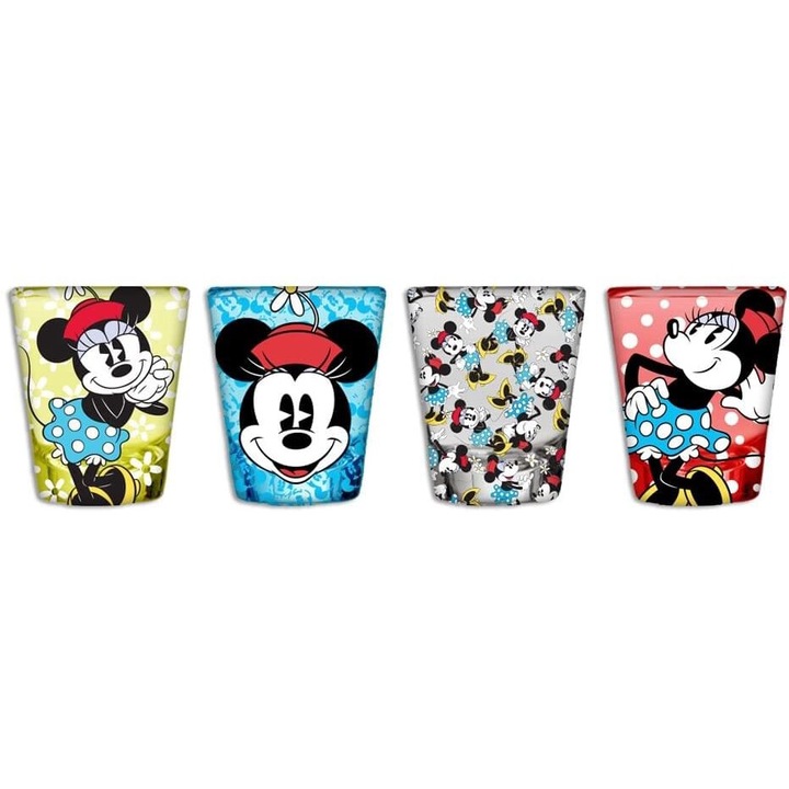 4db mini pohárkészlet Disney Vintage Minnie Mouse 1,5oz