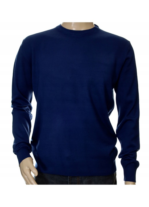 Hosszú ujjú pulóver, kasmír/gyapjú, 5905496311782, sötétkék, XL INTL