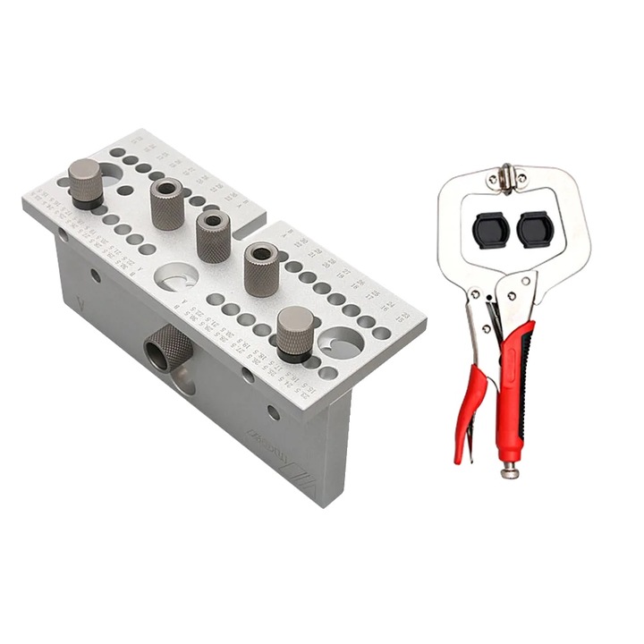 Perforator pentru prelucrarea lemnului, 15-30.5mm, cu diverse burghie, constructie din aluminiu