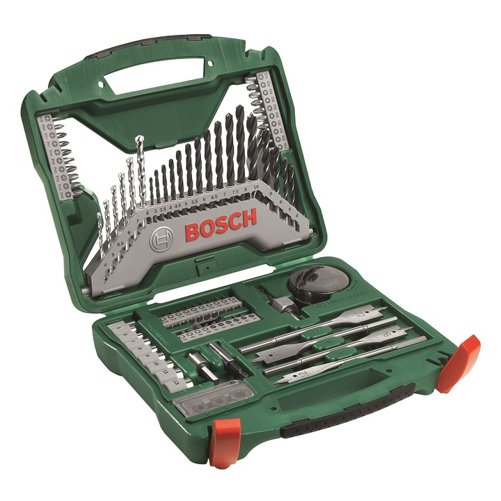 Комплект 86 аксесоара Bosch X-Line, Битове, Бургии , Гайки