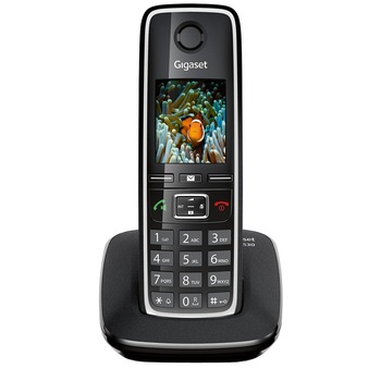 Telefon DECT fara fir Gigaset C530, Caller ID, Negru Telefon DECT fara fir Gigaset C530, Caller ID, Negru