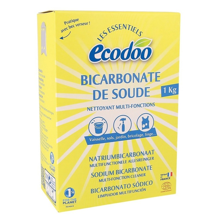 Bicarbonat de sodiu ecologic pentru menaj, Ecodoo, 1000g