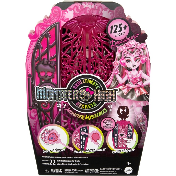 Комплект кукла Monster High Draculaura, с аксесоари, многоцветна