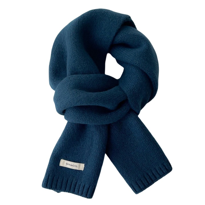 Esarfa tricotata din lana, multicolor, 155x21cm, stil clasic, accesoriu versatil pentru toamna si iarna