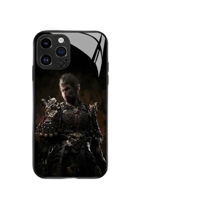 Üveg telefontok, iPhone 15 Pro Max telefonhoz, fekete