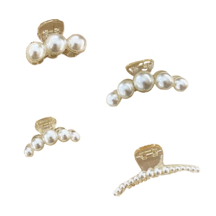 Gyöngyös hajcsat, nagy erős hajcsat, banáncsat, nagy csúszásgátló karomcsat