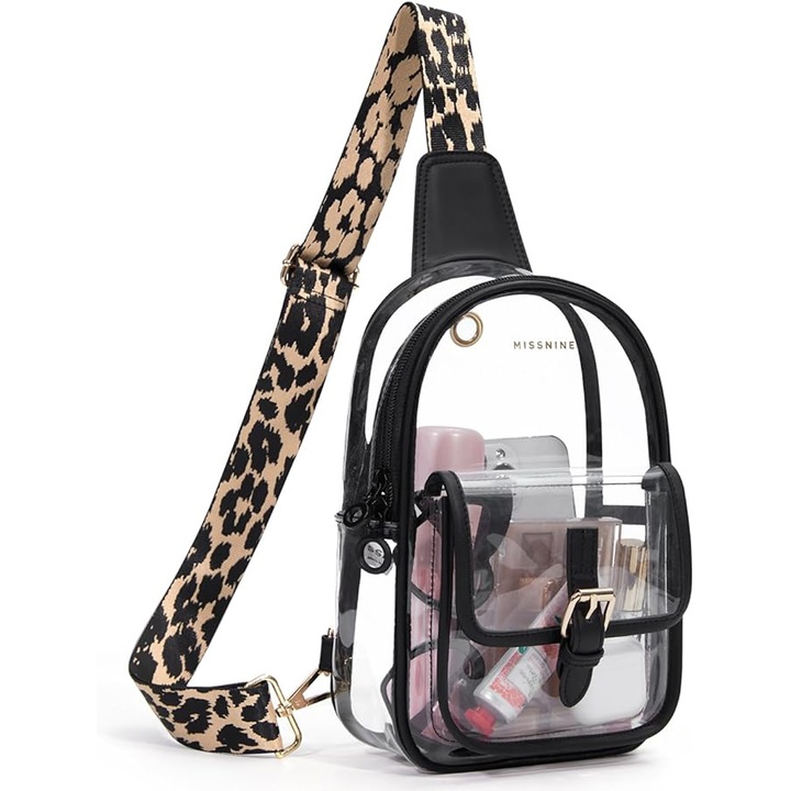 Átlátszó táska stadionbeli eseményekre Átlátszó táska dqfwqd Fanny Pack Crossbody táska koncertre, sporthoz