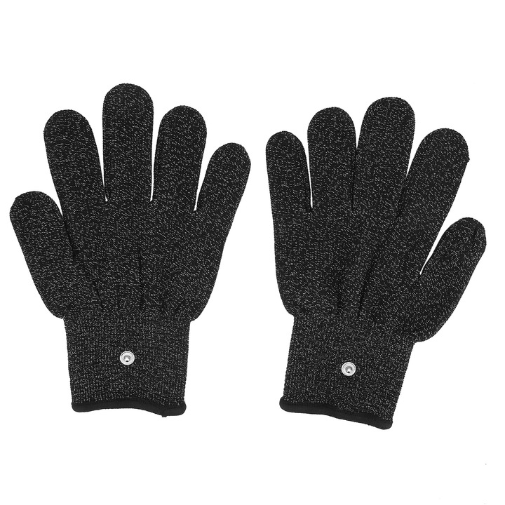 Електродни ръкавици, 21 см, сребърно влакно, комплект за електротерапия, масаж, антистатични