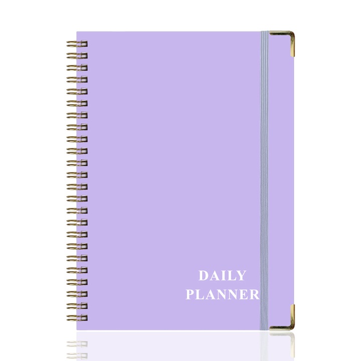 Тефтер тип планер, Седмичен/Месечен, 8.5"x11", гъвкава корица, страница за бележки, джоб, отметка, черен